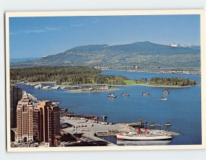 Postcard Busy Seaport with Beautiful Environs Vancouver BC Canada