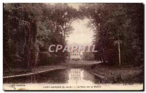 Old Postcard Livry Gargan Parc La Mairle