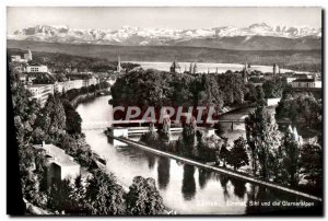 Modern Postcard Zurich Limmat Sihl Und Die Glarneralpen