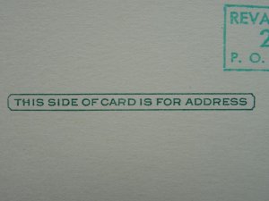 US American POSTAL CARD 1 Cent THOMAS JEFFERSON 'Revalued' 2 Cent