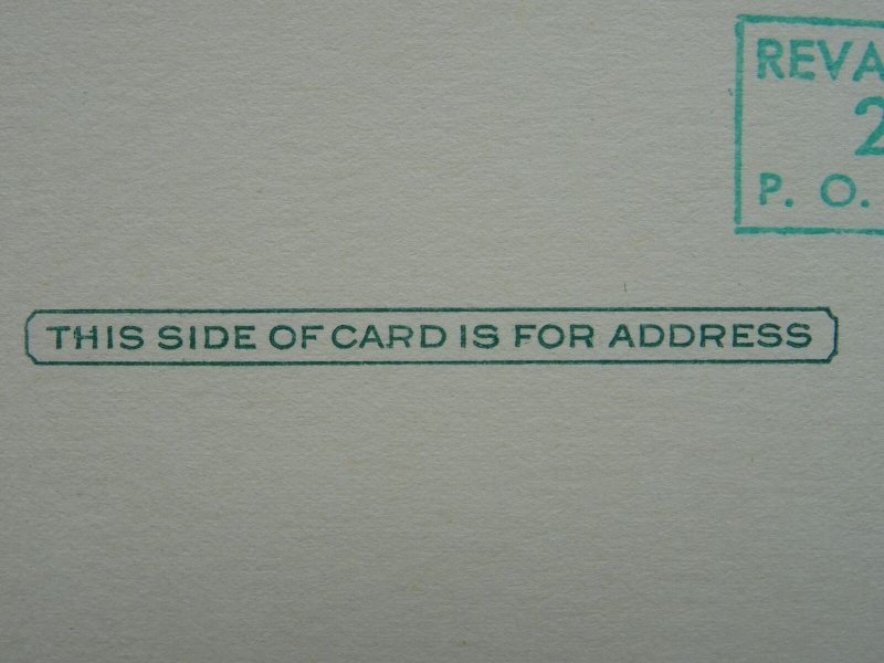 US American POSTAL CARD 1 Cent THOMAS JEFFERSON 'Revalued' 2 Cent