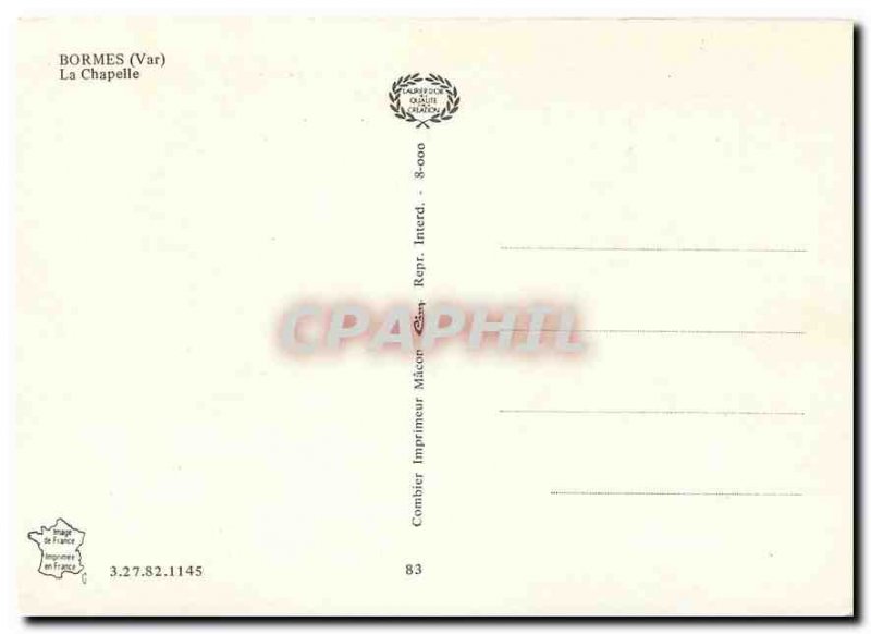 Postcard Modern Bormes Var La Chapelle