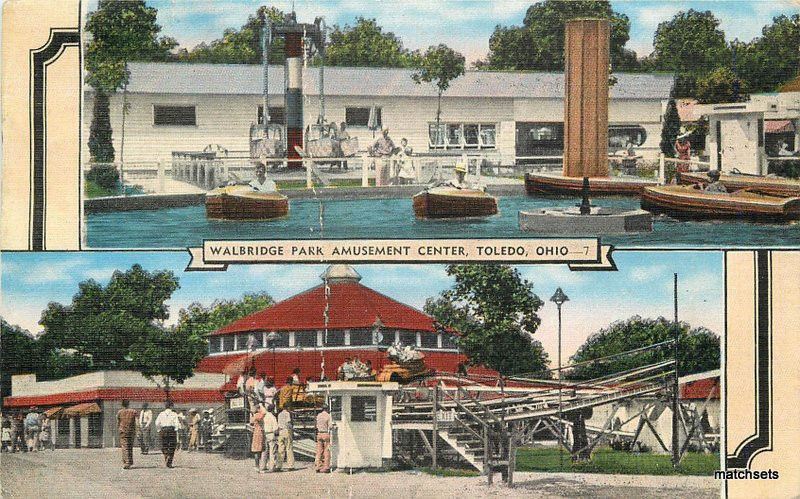 1940s Walbridge Park Amusement Center Toledo Ohio Kropp Linen