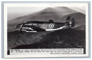 Vega Ventura Aircraft Plane Real Photo Postcard RPPC 1941 WJ Gray EKC