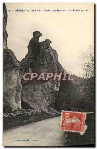 Old Postcard Merry s Yonne Saussois of Rocks The rock breakthrough