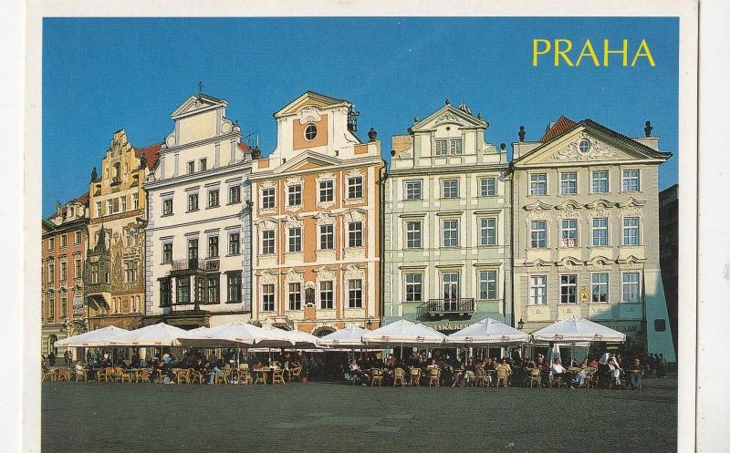 BF25253 praha old town square czech republic   front/back image