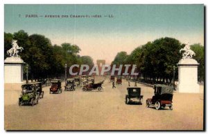 Old Postcard Paris Avenue Des Champs Elysees