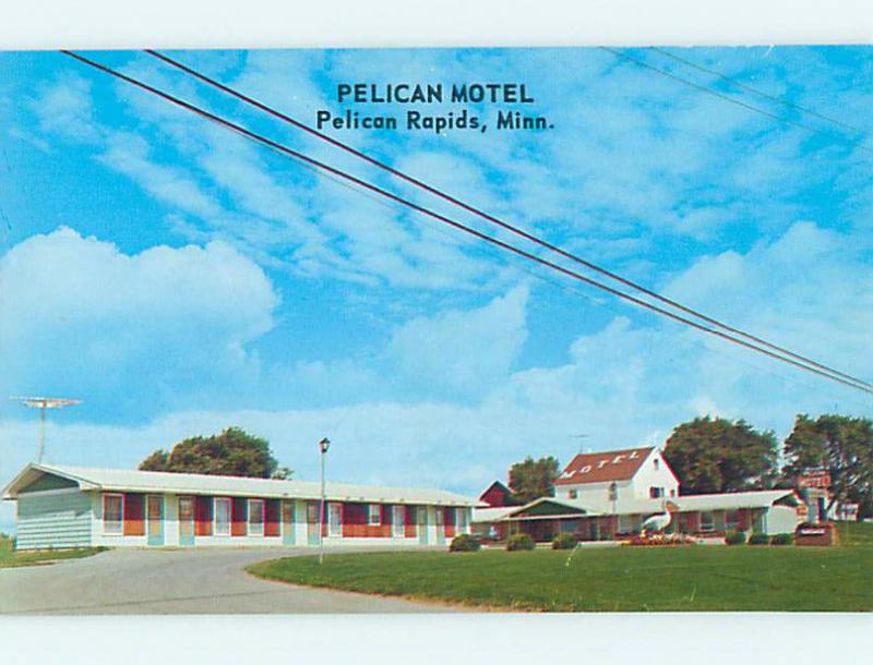 Unused Pre-1980 PELICAN MOTEL Pelican Rapids Minnesota MN n8540