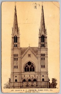 Ford City Pennsylvania 1913 Postcard St. Mary's Roman Catholic Church