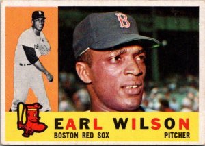 1960 Topps Baseball Card Earl Wilson Boston Red Sox sk10535