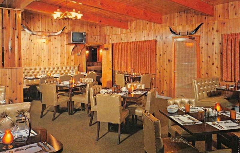 Byers Colorado Long Horn Restaurant Golden Room Vintage Postcard K7876387