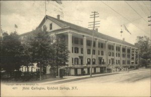 Richfield Springs NY Hotel Earlington c1905 Rotograph Postcard