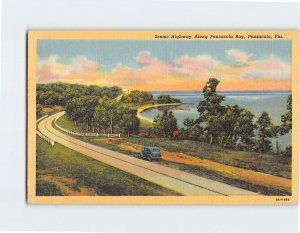 Postcard Scenic Highway Along Pensacola Bay Pensacola Florida USA