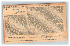 Vintage 1890's Trade Card - Arbuckles Ariosa Coffee - History of Kentucky