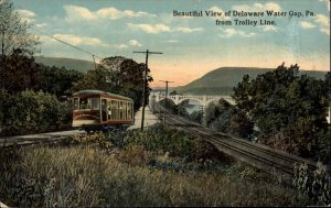 Delaware Water Gap Pennsylvania PA Trolley c1910 Vintage Postcard