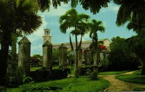 guam, Fence of Old Stone Pillars around Palace (1960s) Curteichcolor G-25