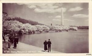 CHERRY BLOSSOMS AT TIDAL BASIN WASHINGTON, D.C. 1948 RP