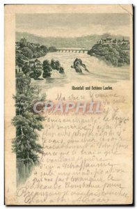 Postcard Old Rheinfall und Schloss Laufen