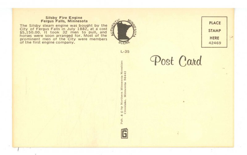 MN - Fergus Falls. Silsby Fire Engine