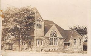 Hiawatha Kansas~Presbyterian Church~House Porch~1911 Real Photo Postcard~RPPC 