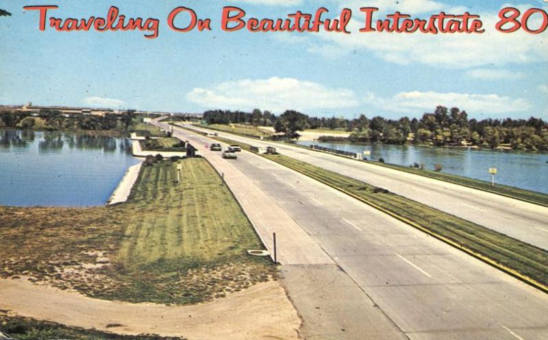 Traveling on Beautiful Highway Interstate I80 - pm 1972