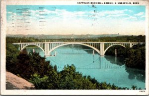 Cappelen Memorial Bridge Minneapolis MN Postcard PC83