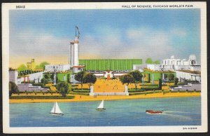 Boats in Water Hall of Science Worlds Fair Chicago Illinois Unused c1933