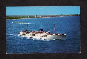 FL Eastern Steamship Lines SS Ariadne Cruise Ship Ft Lauderdale Florida Postcard