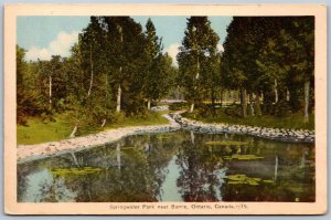 Postcard Barrie Ontario 1940s Springwater Provincial Park Scenic Simcoe County
