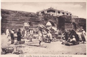 Rabat Fruit Market Ramparts Du Boulevard Morocco Postcard