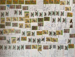 Lot of 127 Spain topographical postcards all butterfly franking stamps 2010-2011 