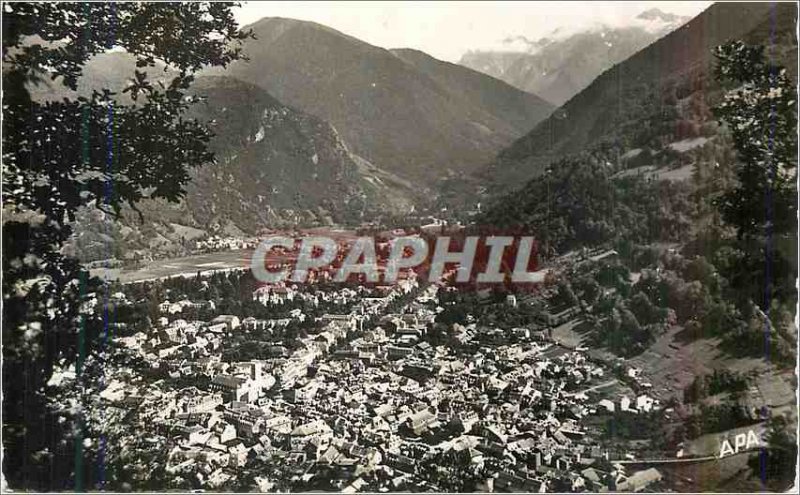 Modern Postcard Luchon (H G) illustrated Pyrenees Vue Generale