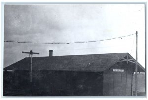 c1960 Benlet Iowa IA Exterior Railroad Train Depot Station RPPC Photo Postcard