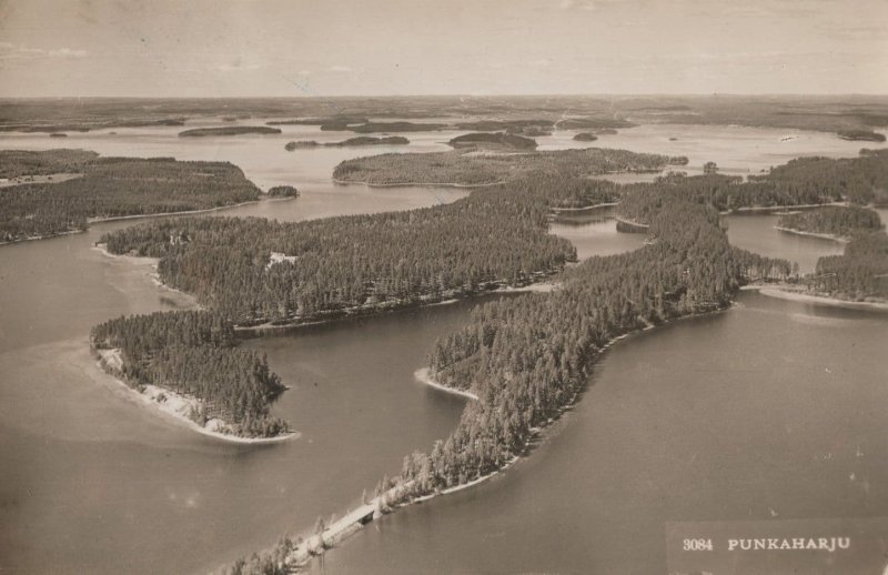 Punkaharju Finland Old Aerial WW1 Real Photo Postcard