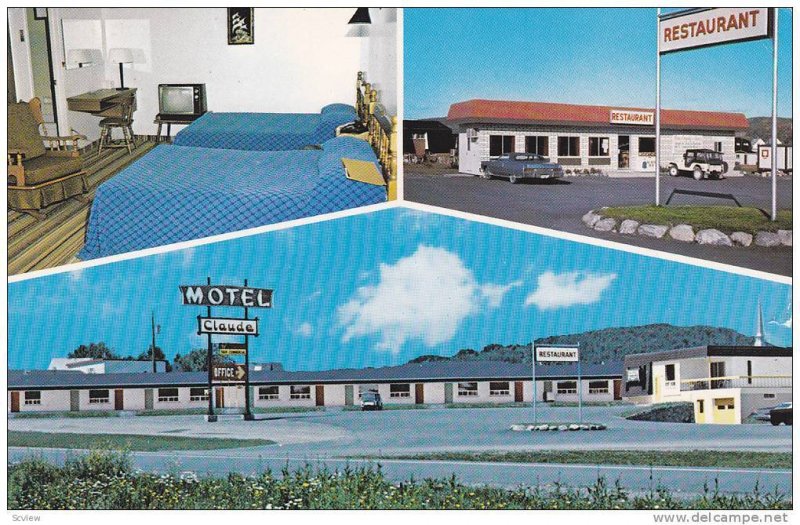 3-Views, Motel Claude, Prop C. Bosse, Ville Degelis, Quebec, Canada, 1950-1960s