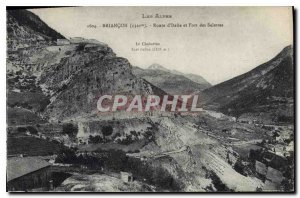 Postcard Old Route Briancon Italy and Fort Salettes