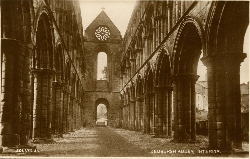 UK - Scotland,  Jedburgh Abbey, Interior *RPPC
