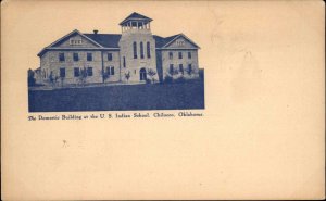 Chilocco OK US Native Indian School Domestic Bldg c1905 Postcard