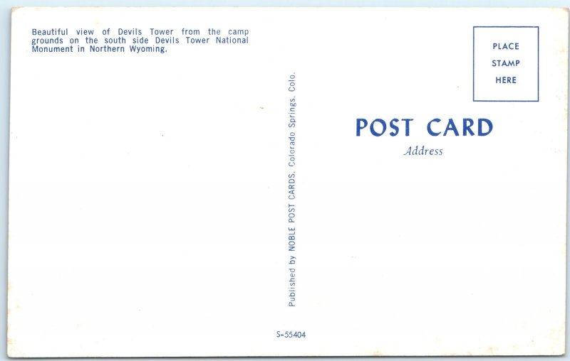 c1960s Devils Tower, WY Ancient Volcano Campground Tree Stump Chrome Noble A316