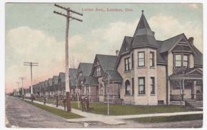 Canada London ON Lorne Avenue 1909 Colored Postcard