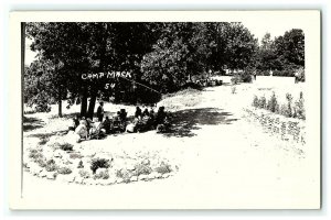 1930-50 Camp Mack Milford Indiana Rppc Real Photo Postcard Alexander 