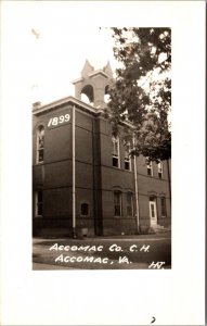 Real Photo Postcard Accomac County Court House in Accomac, Virginia