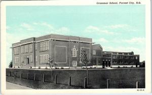 FORREST CITY, AR Arkansas   GRAMMAR  SCHOOL    c1940s    Postcard