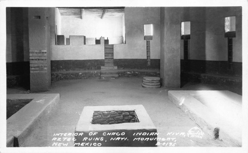 Frashers RPPC Chaco Indian Kiva Aztec Ruins National Monument New Mexico~121916