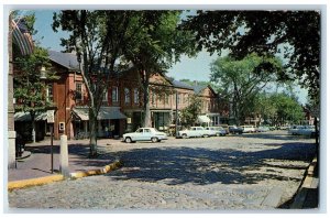 1963 Nantucket's Cobbled Stoned Main Street Nantucket Massachusetts MA Postcard