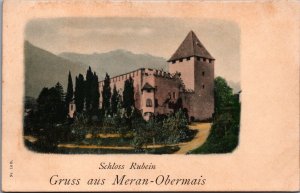 Italy Schloss Rubein Meran Vintage Postcard 05.15