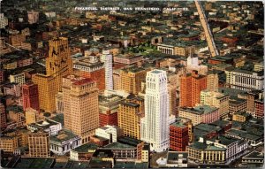 Financial District Birds Eye View San Francisco California DB Postcard 