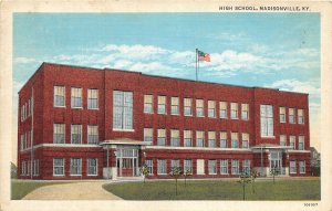 G10/ Madisonville Kentucky Postcard Linen High School Building
