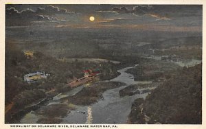 Moonlight on Delaware River Delaware Water Gap , Pennsylvania PA