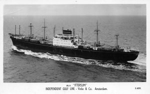 MV Ittersum Freighters Real Photo Unused 